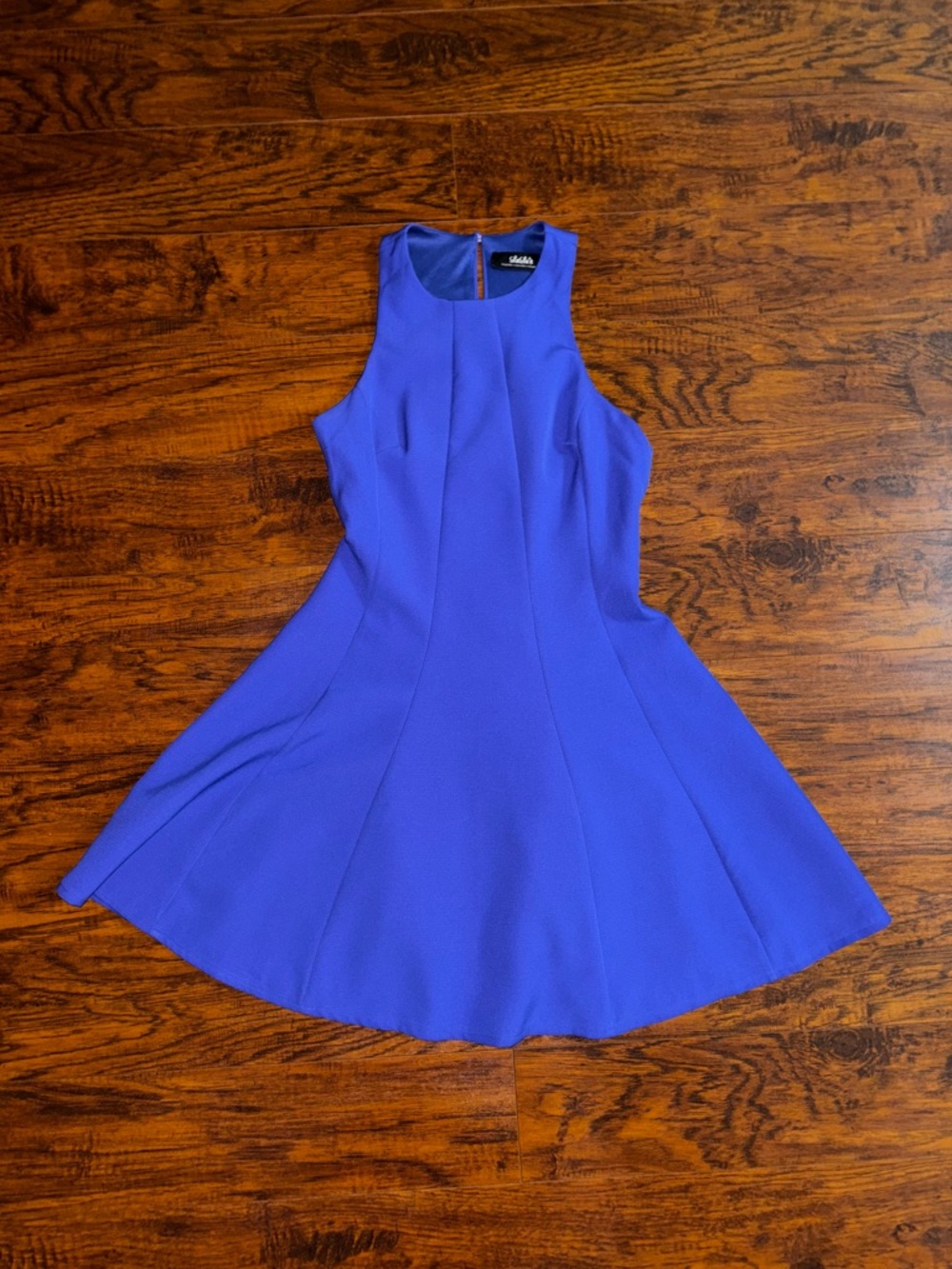 LuLu’s Purple / Cobalt Blue Sleeveless Halter Neck Fit-and-Flare Mini Dress